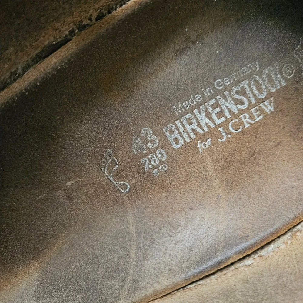 Birkenstock Arizona Sandals Mens 43 J.Crew Collab 2 Strap Leather Casual